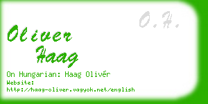 oliver haag business card