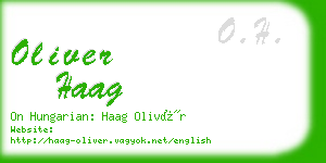 oliver haag business card